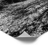 Zwart-wit Treinspoor Spreuken Schrift Poster (Hoek)