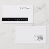 Zwart-wit Trend Fotografie Visitekaartje (Voorkant / Achterkant)