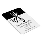 Zwart Wit Trendy Beauty Salon Magneet (Rechterzijde)