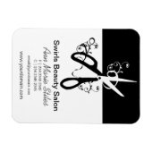 Zwart Wit Trendy Beauty Salon Magneet (Horizontaal)