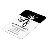 Zwart Wit Trendy Beauty Salon Magneet (Linkerzijde)