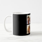 Zwart-wit trendy fotocollage met monogram koffiemok (Links)