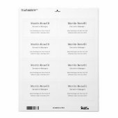 Zwart & Wit Trendy Minimal Plain Eenvoudig Etiket (Full Sheet)