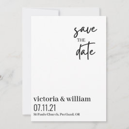 zwart-wit trendy modern Flat Save The Date