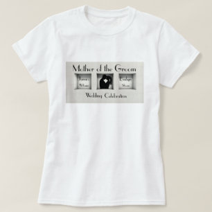 Zwart-wit, trendy moeder van de bruidegom t-shirt