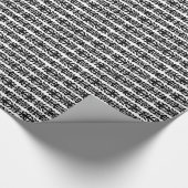 Zwart-wit tribaal patroon cadeaupapier (Hoek)
