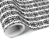 Zwart-wit tribaal patroon cadeaupapier (Rol Hoek)