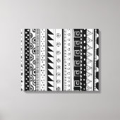 Zwart-wit tribaal patroon canvas afdruk (Voorkant)