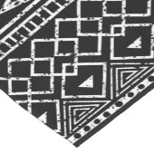 Zwart wit tribaal patroon korte tafelloper (Hoek)