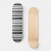 Zwart-wit tribaal patroon skateboard (Voorkant)
