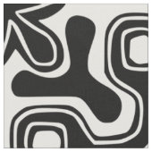 Zwart wit tribaal patroon stof (Close Up)