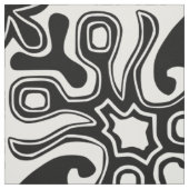 Zwart wit tribaal patroon stof (Swatch)