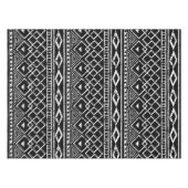 Zwart wit tribaal patroon tafelkleed (Voorkant (Horizontaal))
