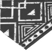 Zwart wit tribaal patroon tafelkleed (Gekanteld)