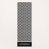 Zwart-wit tribaal Patroon Yoga Mat (Voorkant)