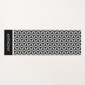 Zwart-wit tribaal Patroon Yoga Mat (Voorkant (horizontaal))