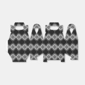 Zwart-wit Tribal Art Bedankdoosjes (Uitgevouwen)