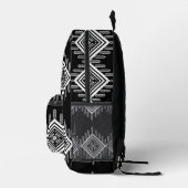 Zwart-wit Tribal Art Bedrukte Rugzak (Rechts)