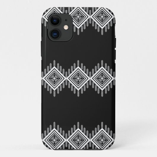 Zwart-wit Tribal Art Case-Mate iPhone Case (Achterkant)