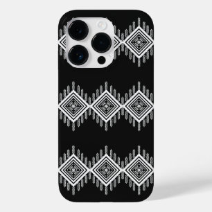 Zwart-wit Tribal Art Case-Mate iPhone 14 Pro Hoesje