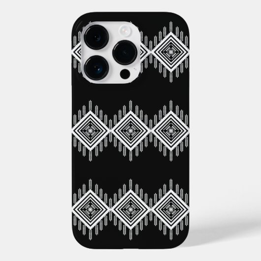 Zwart-wit Tribal Art Case-Mate iPhone Case (Achterkant)