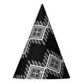 Zwart-wit Tribal Art Feesthoedjes (Links)