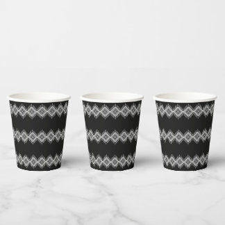 Zwart-wit Tribal Art Papieren Bekers