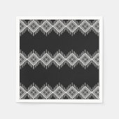 Zwart-wit Tribal Art Servet (Voorkant)