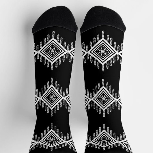 Zwart-wit Tribal Art Sokken (Top)