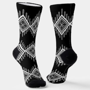 Zwart-wit Tribal Art Sokken