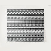 Zwart-wit Tribal Aztec Patroon Wandkleed (Voorkant (horizontaal))