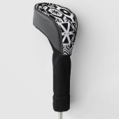 Zwart-wit Tribal Design Golfheadcover (Schuin)