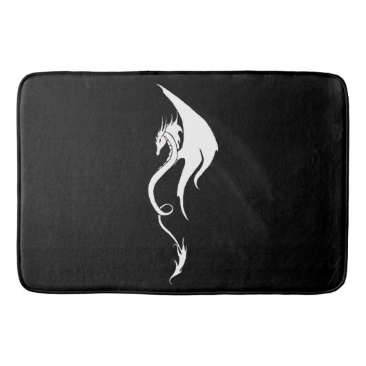 Zwart Wit Tribal Dragon Badmat (Voorkant)