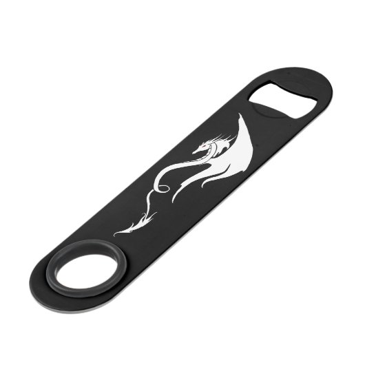 Zwart Wit Tribal Dragon Speed Flessenopener (Voorkant Gekanteld)