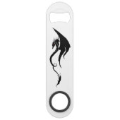 Zwart Wit Tribal Dragon Speed Flessenopener (Achterkant)