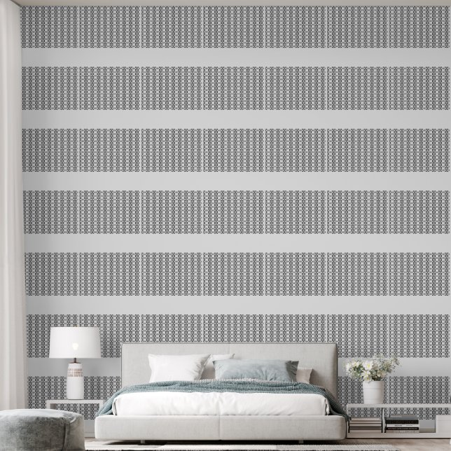 Zwart & Wit Tribal Geometrisch Behang (Slaapkamer)