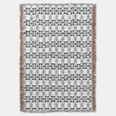 Zwart-Wit Tribal Geometrisch  Deken (Voorkant Verticaal)