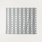 Zwart-Wit Tribal Geometrisch  Wandkleed (Voorkant (horizontaal))