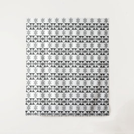 Zwart-Wit Tribal Geometrisch  Wandkleed