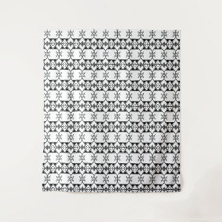 Zwart-Wit Tribal Geometrisch Wandkleed