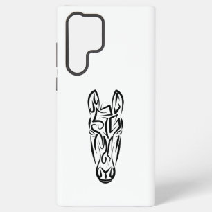 Zwart-wit tribal paard samsung galaxy hoesje