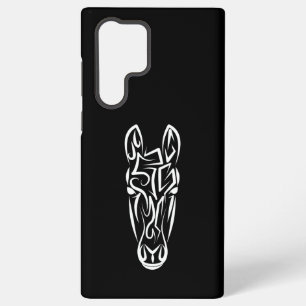 Zwart-wit tribal paard samsung galaxy hoesje