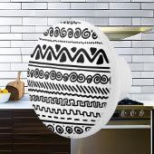 Zwart wit tribal patroon badkamer keramische knop