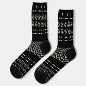 Zwart-Wit Tribal Print Crew Soks Sokken (Links)