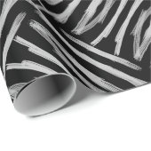 Zwart-wit Tribal Stripes Cadeaupapier (Rol Hoek)