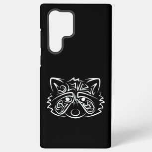 Zwart-wit tribale wasbeer samsung galaxy hoesje