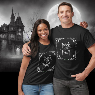 Zwart-Wit Trick or Treat T-shirt
