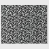 Zwart-wit trippy abstract lijnpatroon cadeaupapier (Vlak)