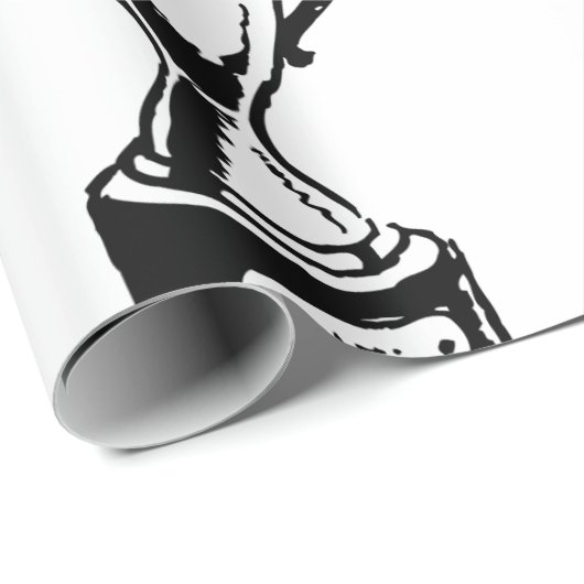 Zwart-wit trofee cadeaupapier (Rol Hoek)