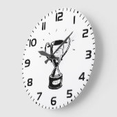 Zwart-wit trofee grote klok (Hoek)